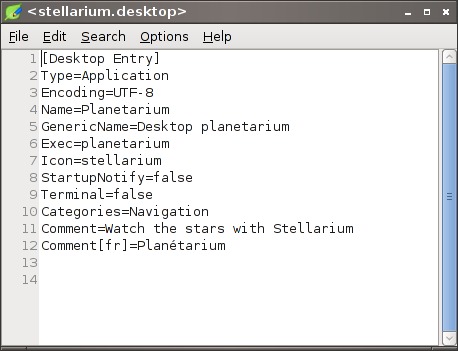 planetarium.desktop in editor