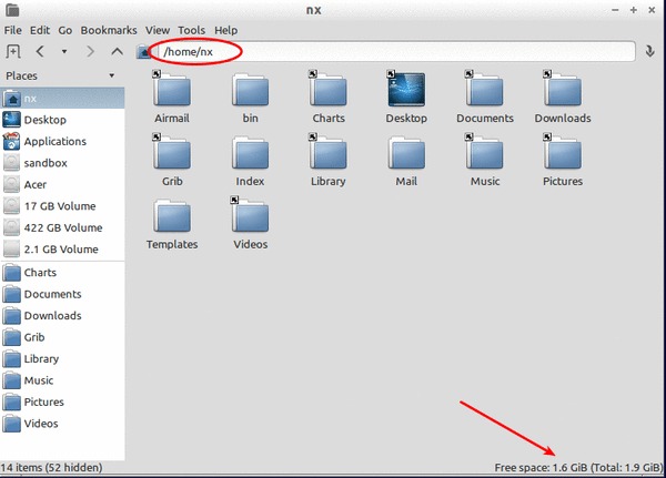 Persistency area in file manager